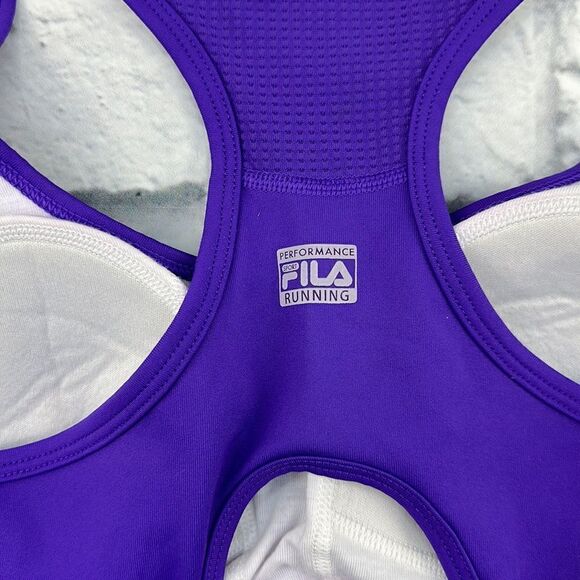 FILA SPORT High Impact Purple Performance Running Wicking Sports Bra Small - Picture 6 of 7